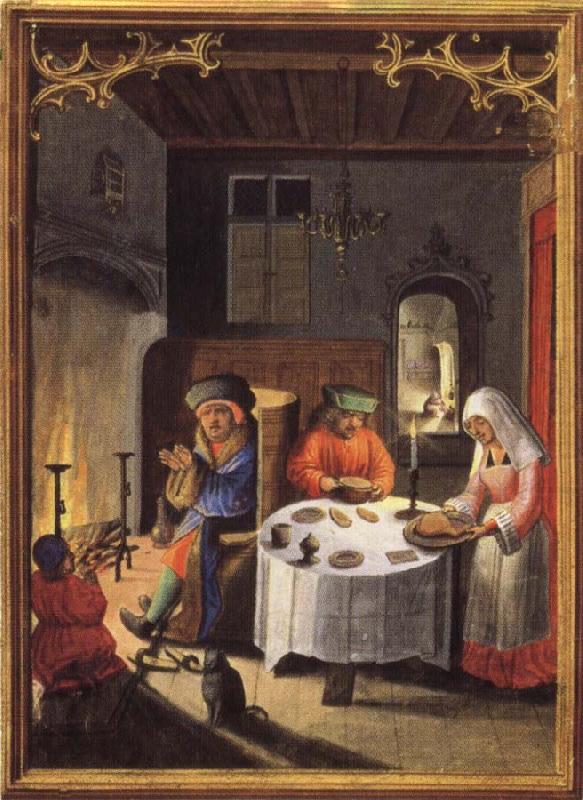 Simon Bening January,from the Da Costa Book of Hours china oil painting image